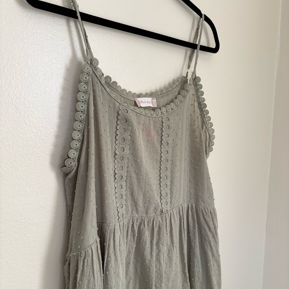 Altar'd State Green Tiered Dress Size Large - Picture 3 of 11